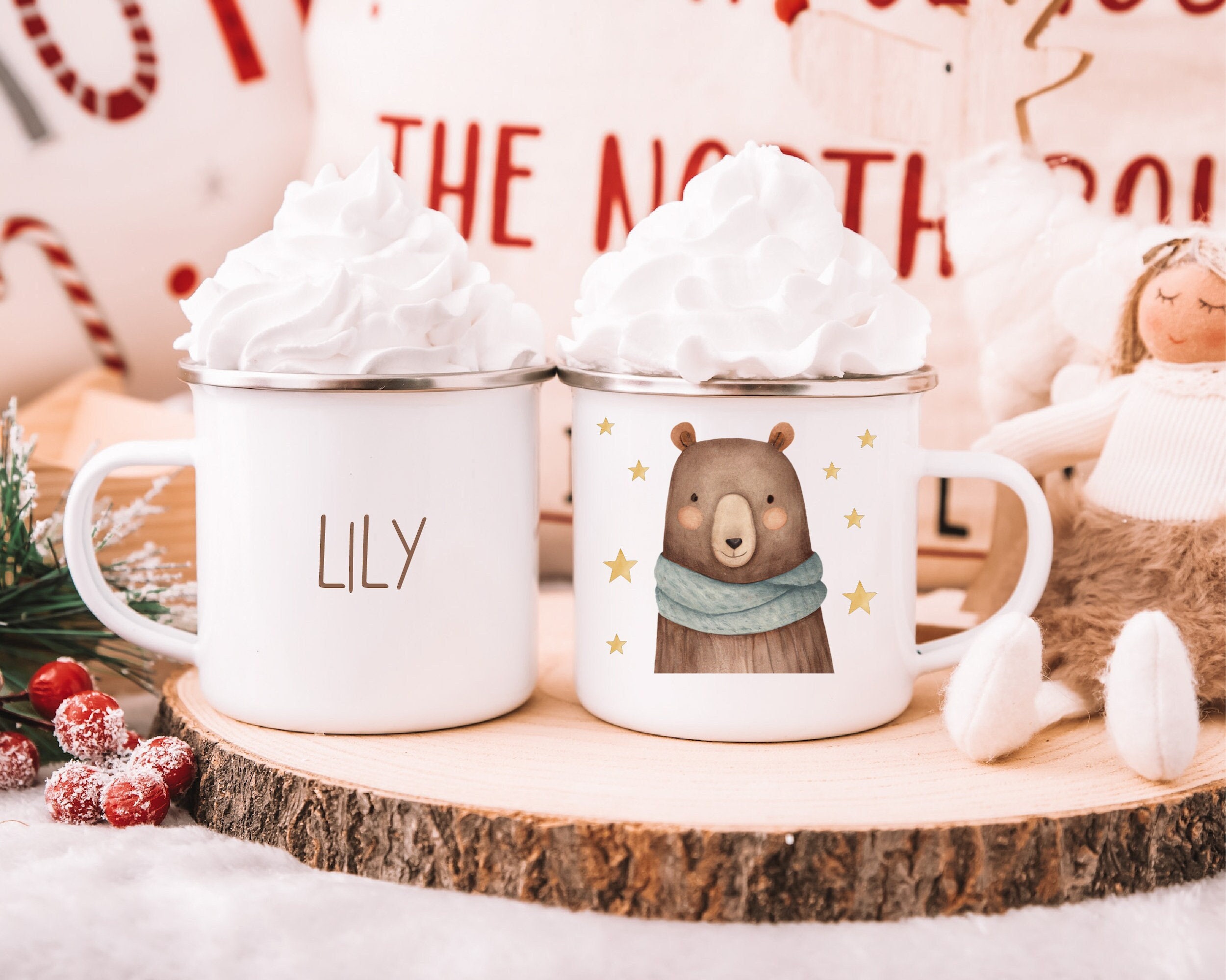 Kids Hot Chocolate Mug, Holiday gift for kids, Children custom gifts, Kids Christmas Mug,Personalized Mug,Stocking Stuffer,Secret santa gift