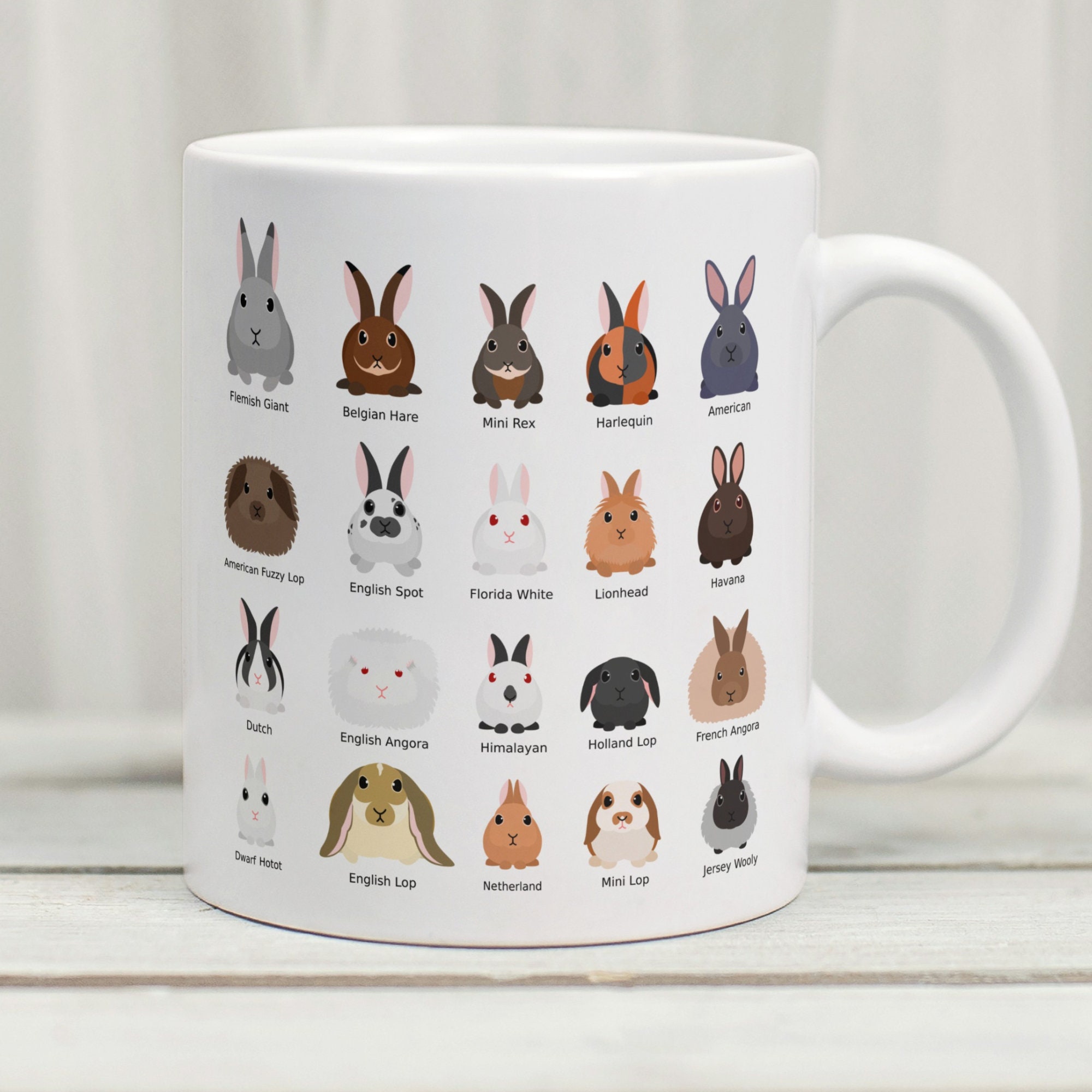 Rabbit Mug, Bunny Mug, Easter Mug, Cute Rabbit Gift, Rabbit Lover Gift, Rabbit Gift Idea, Rabbit Cup, Rabbit Birthday Gift, Bunny Rabbits