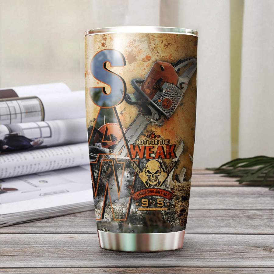 Beautiful Chainsaw Stainless Steel Tumbler