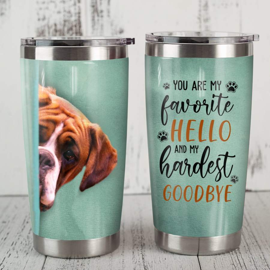 Boxer Dog Steel Tumbler MR1303 87O31