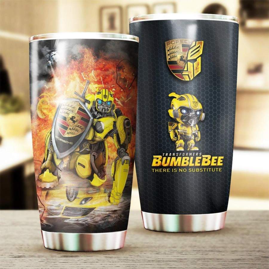 [Stainless Steel Tumbler 20 Oz] PORSCHE Bumble Bee Stainless Steel Tumbler, Bumble Bee Stainless Steel Mug Father Day gift, Mother Day gift