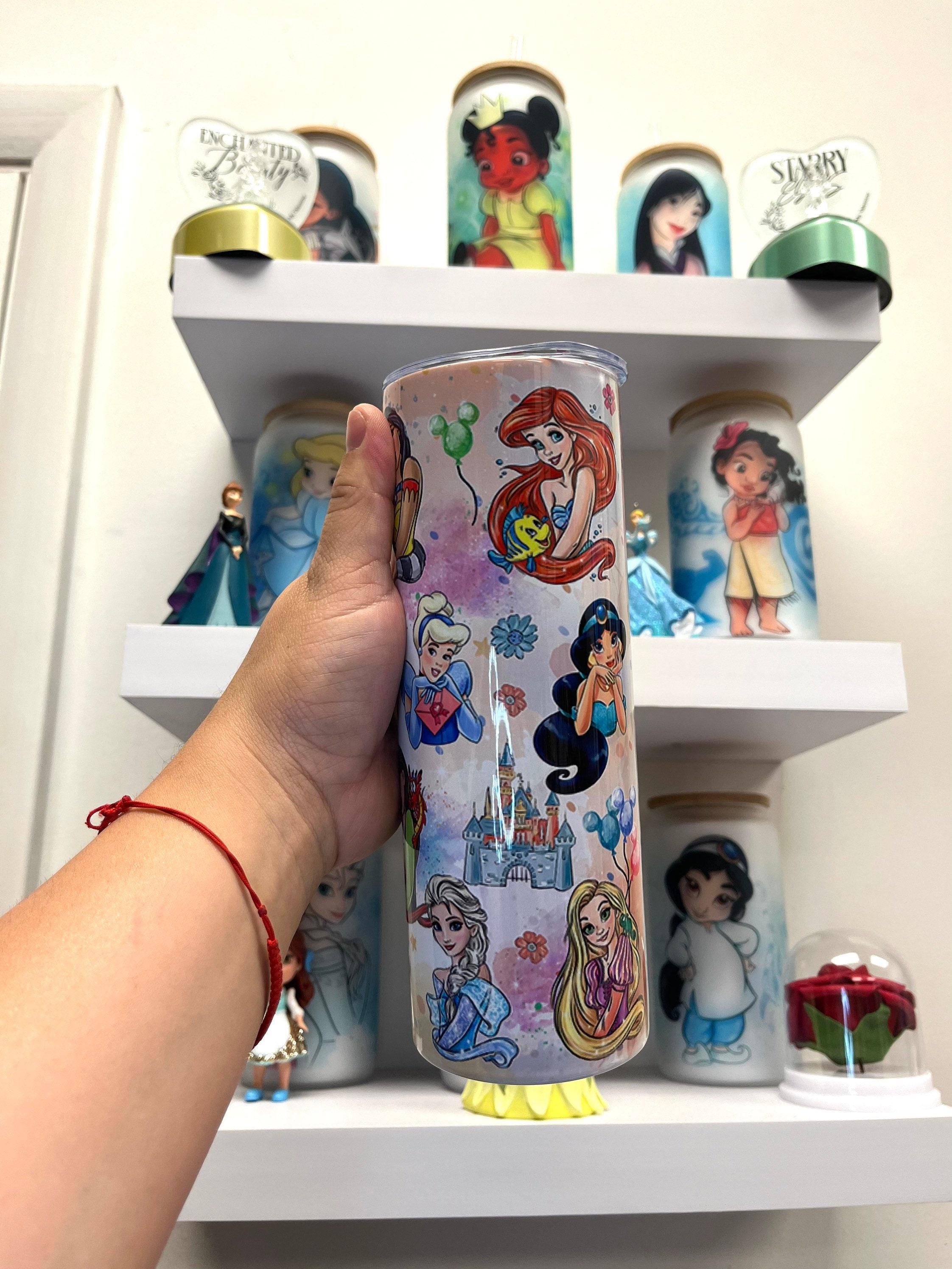 Princess custom tumbler, Disney princess tumbler, Princess Tumbler