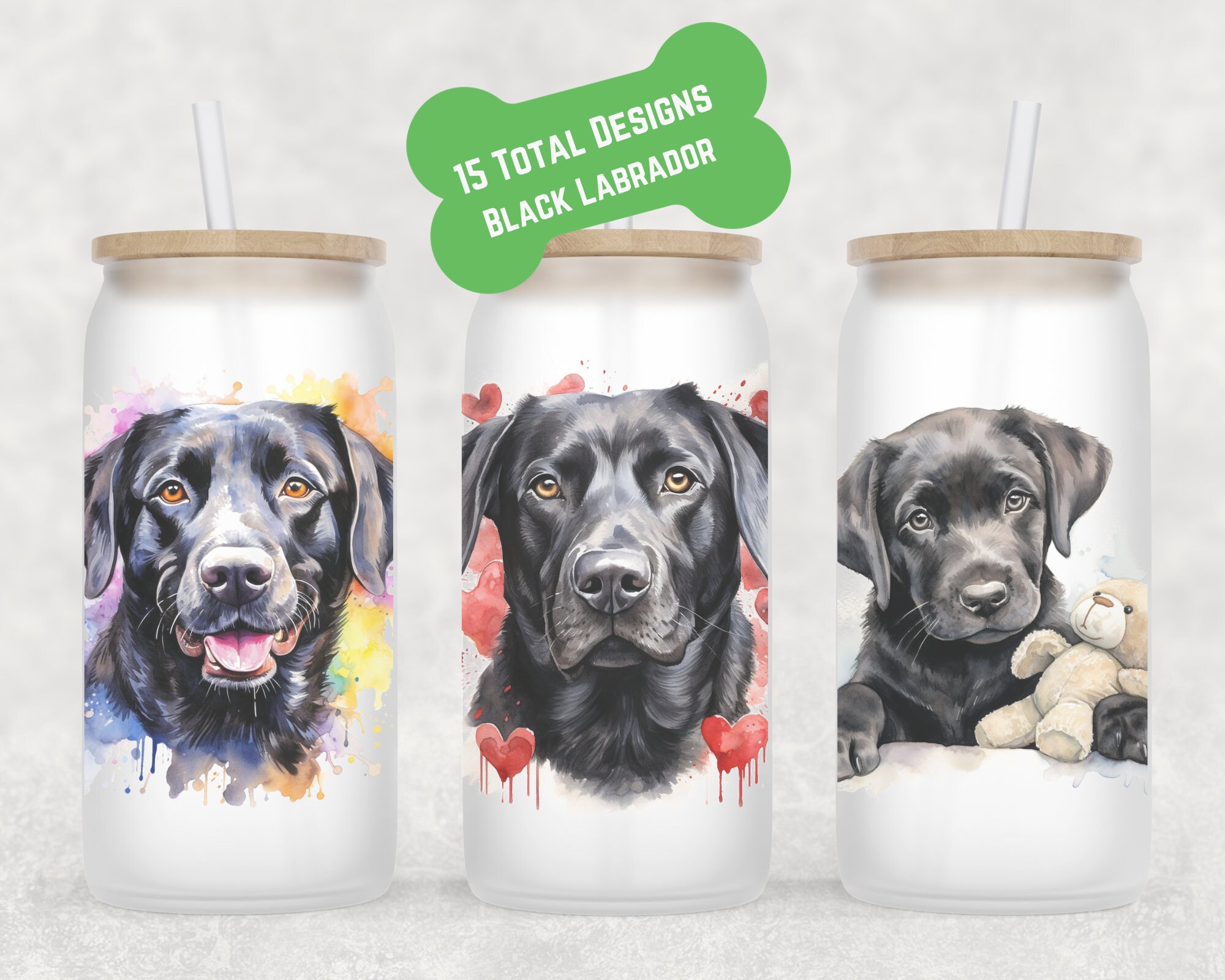 Black Lab Beer Can Glass | Dog Mom Gift | Black Lab Mug | Lab Coffee Cup | Fur Mom Coffee Mug | Labrardor Mug | Glass Coffee Cup | Black Lab