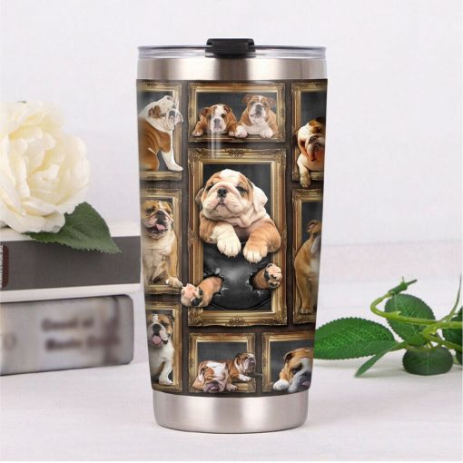 Bulldog Steel Tumbler, Mother’S Day Gifts, Christmas Gifts For Girlfriend, 60Th Birthday Ideas, Good Gifts For Mom, Gift Ideas For Wife