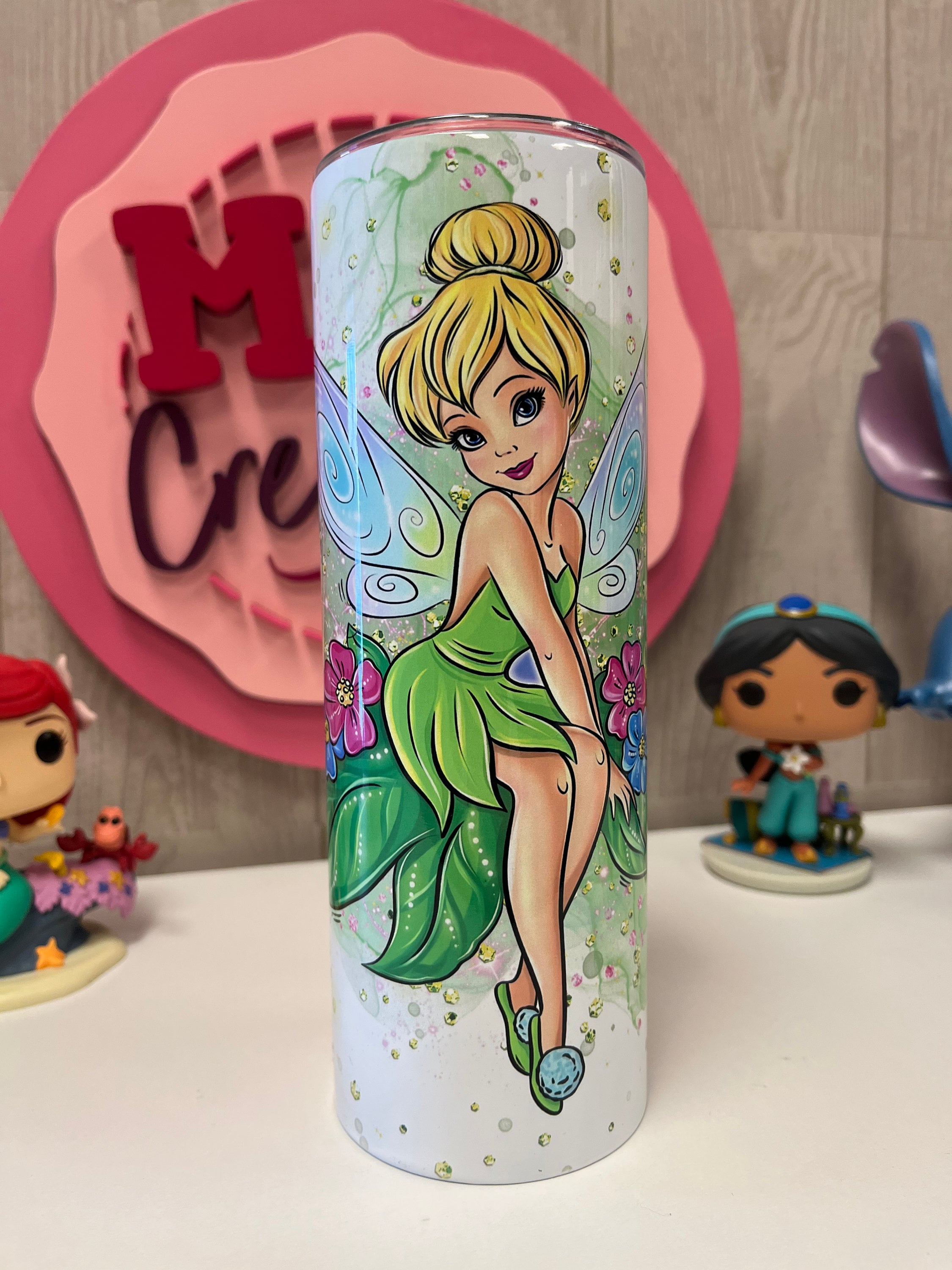 Tinker Bell custom tumbler, Tinker bell tumbler