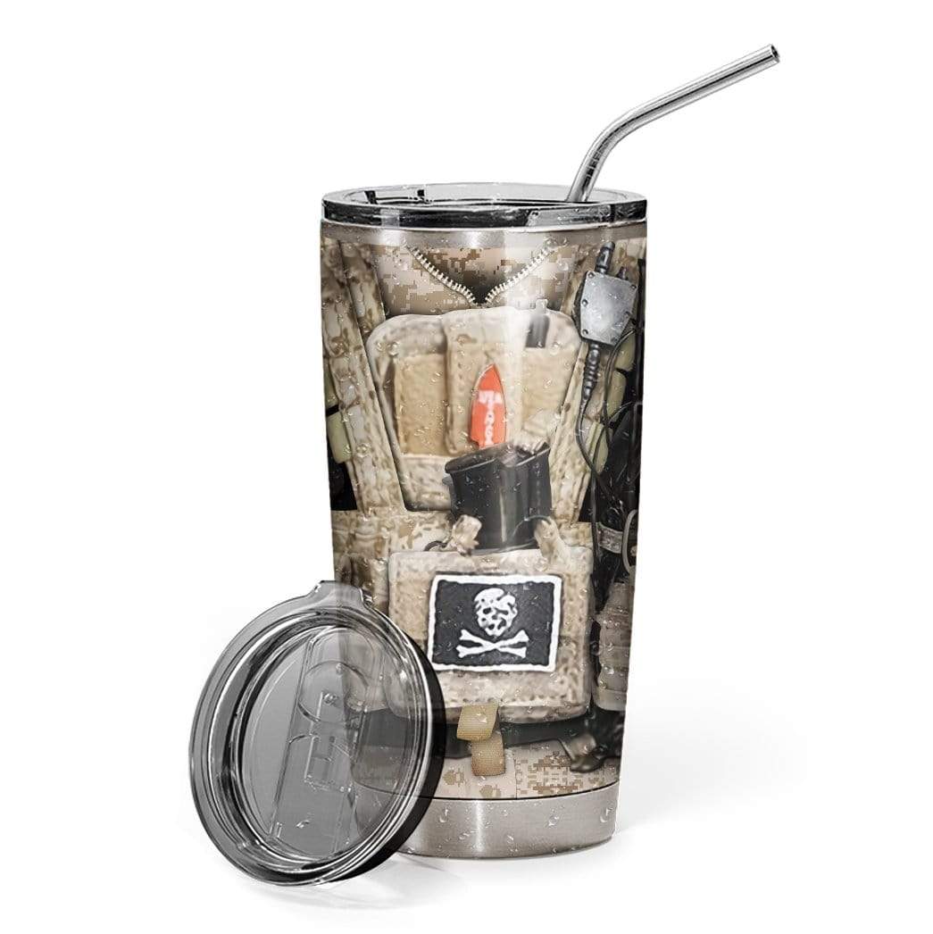 Gearhuman 3D U.S. Navy Seal Team Six Glitter Custom Design Vacuum Insulated Tumbler