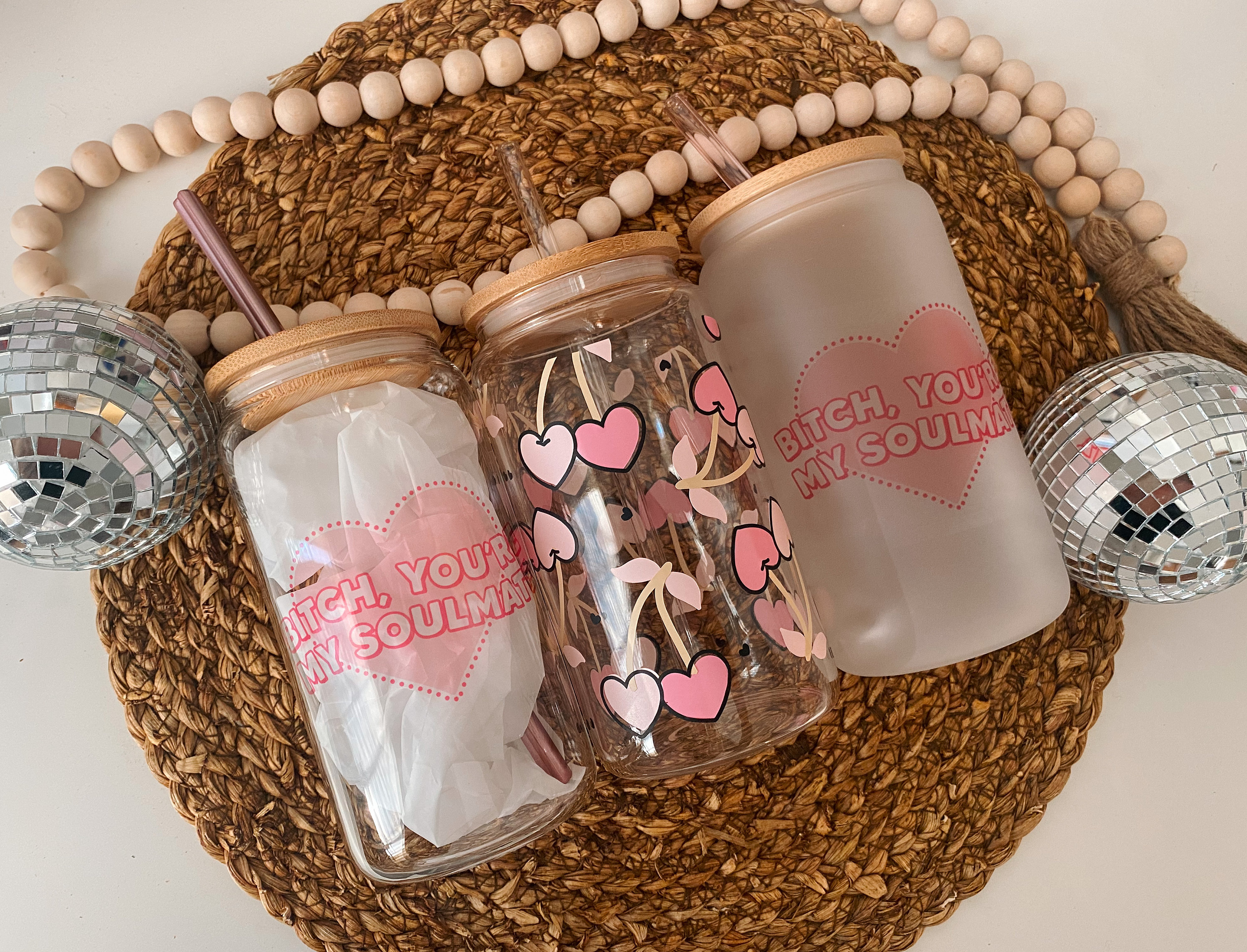 Valentines Day glass cups | Valentines Day gifts | be my valentine | youre my soulmate | bestie gifts | best friend gifts | gifts for her