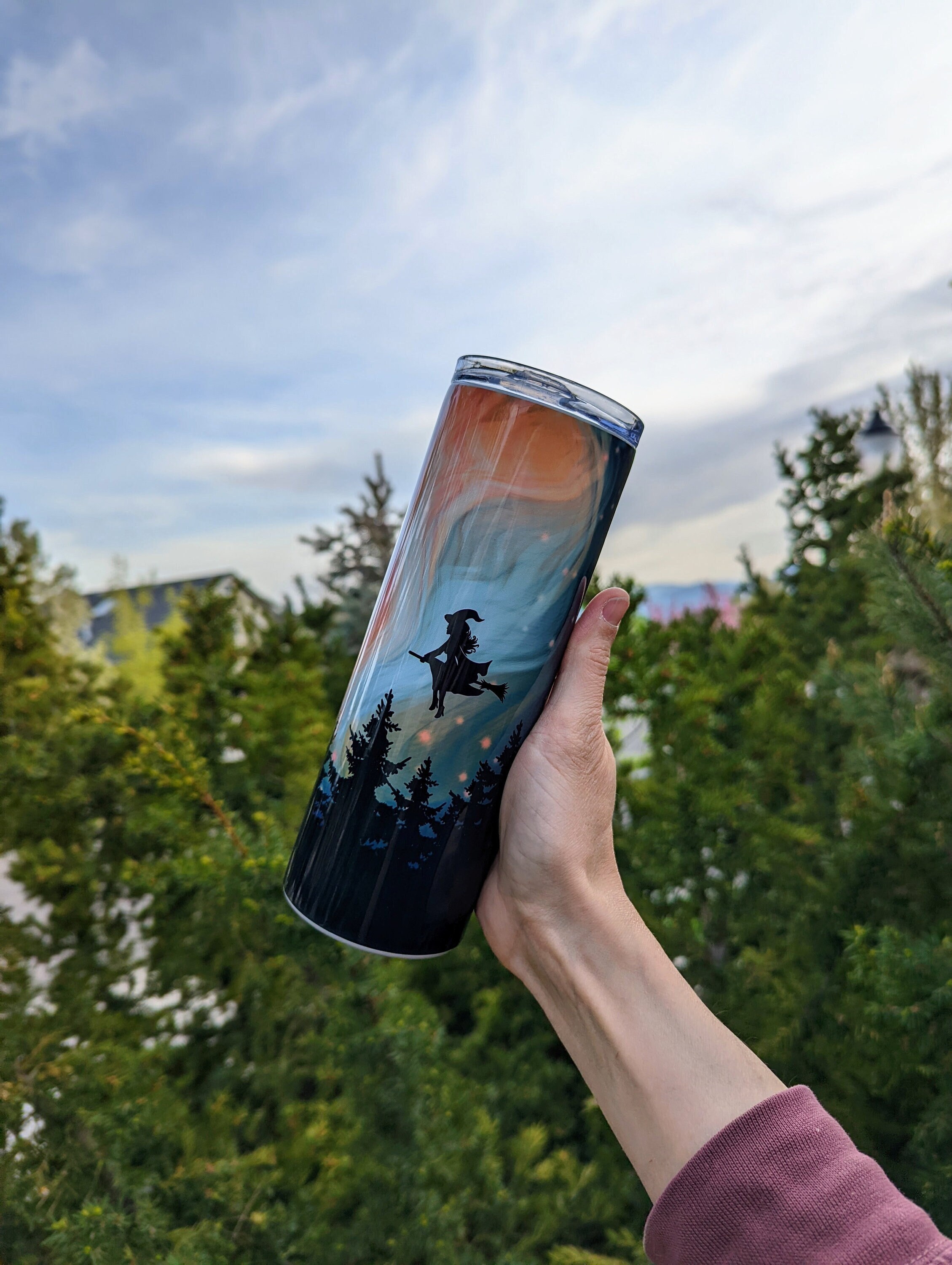 Northern Lights Tumbler | Witchy Tumbler | Witchy Cup | Halloween Tumbler