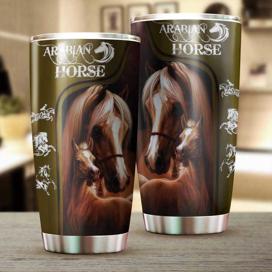 Arabian Horse Stainless Steel Insulated Tumbler Cups