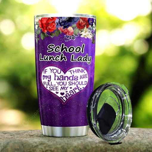 School Lunch Lady Stainless Steel Tumbler