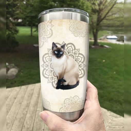 Siamese Cat Steel Tumbler, Gift For Sister, Christmas Gifts For Boyfriend, Gift For Grandparent, Gifts For Grandma, Good Gifts For Mom