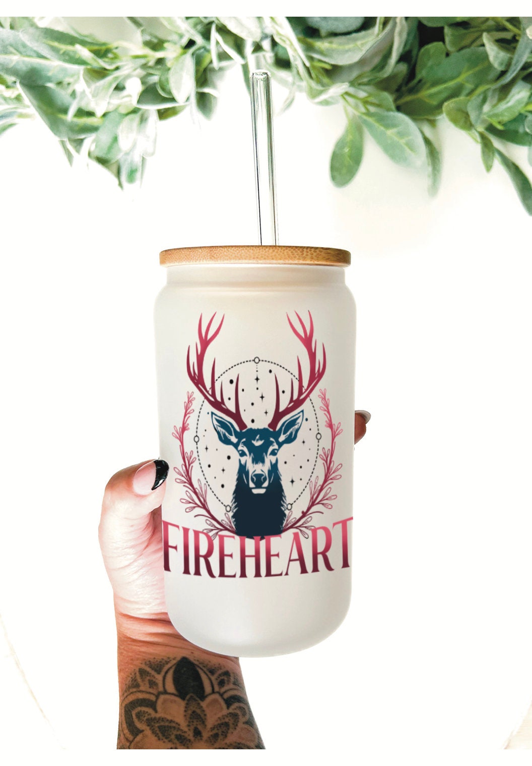 Fireheart Cup/ Fireheart tumbler/ Acotar Rhysand of the night court/ A court of Thorns and Roses/ Celestial cup