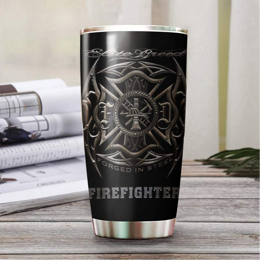 Personalized Your Name Firefighter Elite Breed Stainless Steel Tumbler