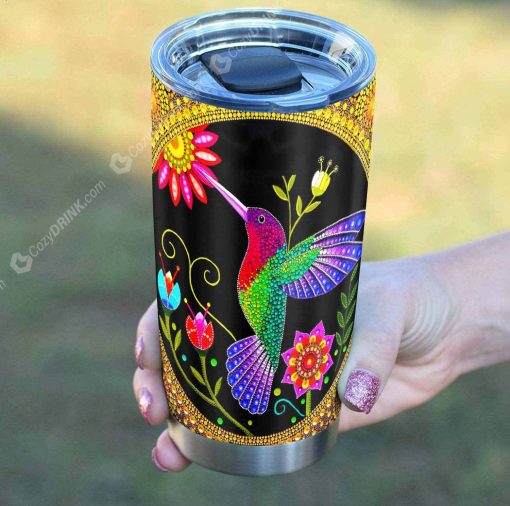 Stunning Hummingbird Stainless Steel Tumbler