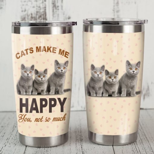 British Shorthaird Cat Steel Tumbler, Mother’S Day Gifts, Gift Ideas For Boyfriend, Gift For Sister, Good Gifts For Mom, Gift For Parent