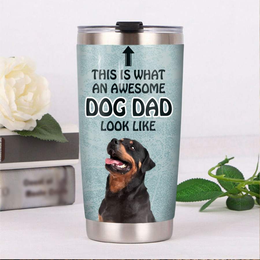 Rottweiler Dog Steel Tumbler MR1107 68O51