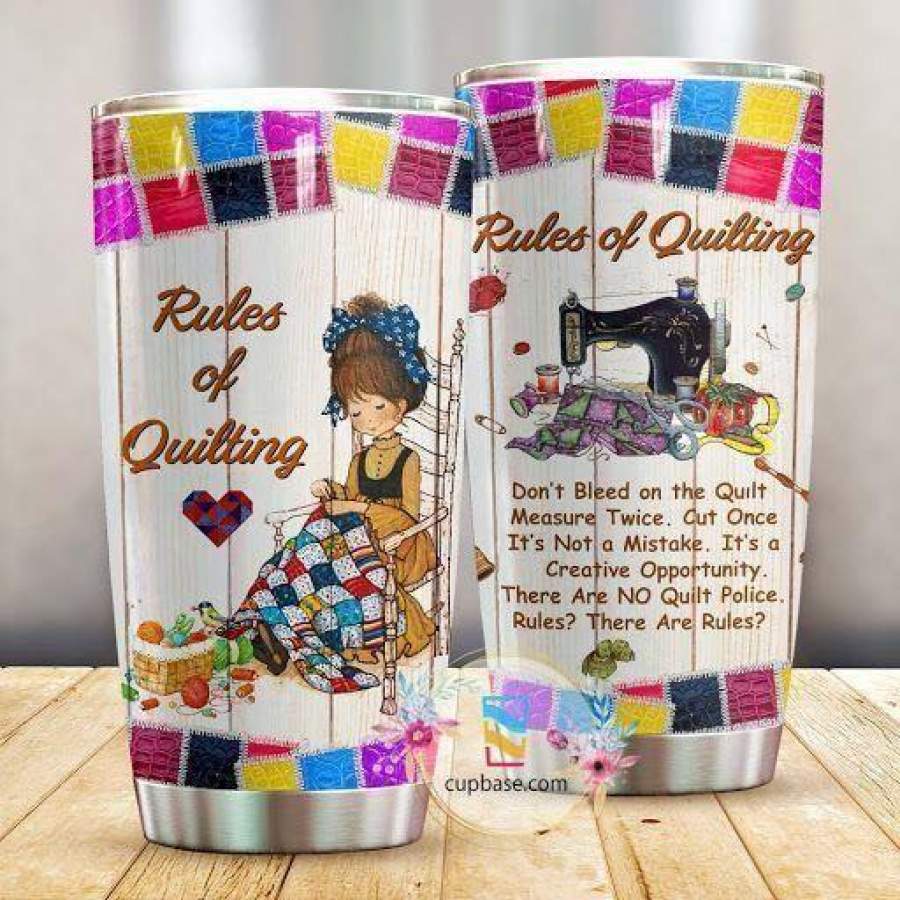 [Tumbler] Rules Of Quilting Tumbler 2500