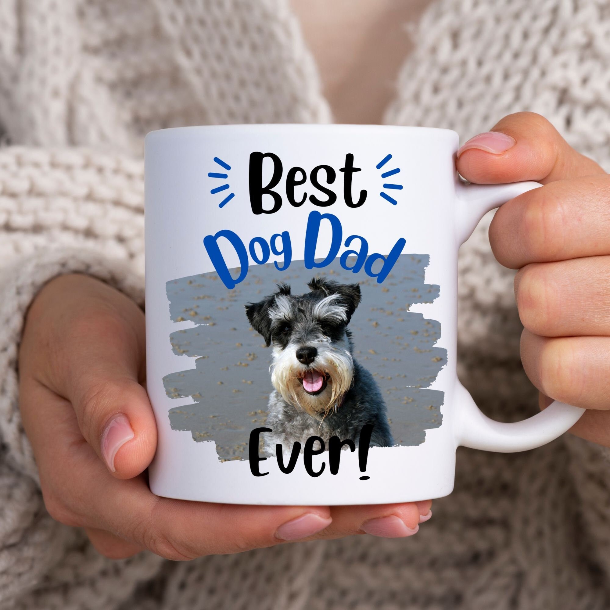 Personalised Dog Mug, Best Dog Dad Mug, Gift for Dog Lovers, Dog Dad Gifts, Dog Dad Mug, Gifts for him on Birthday, Christmas, Fathers Day