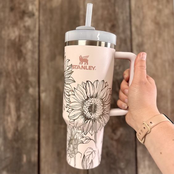 Sunflower Tumbler, Engraved Tumbler