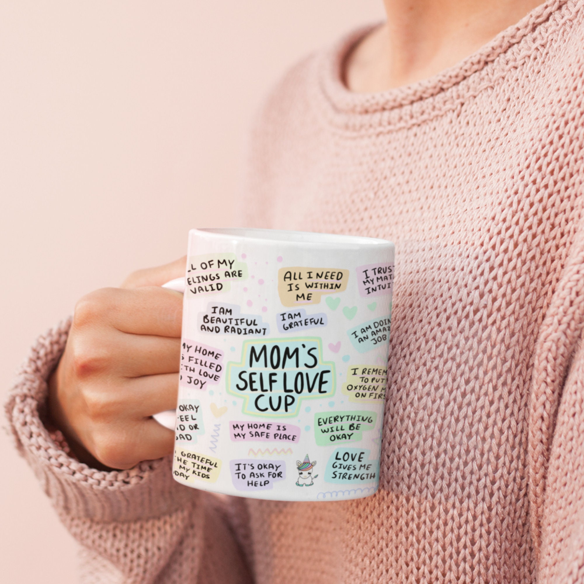 Mom Positive Affirmations Mug, Mama Mug, Gifts for New Mom, Mother’s Day Gift idea, Mom Birthday Gift, Self Love Care, from son daughter