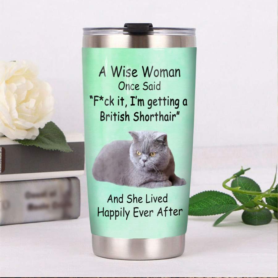 British Shorthair Cat Steel Tumbler MR1805 68O51