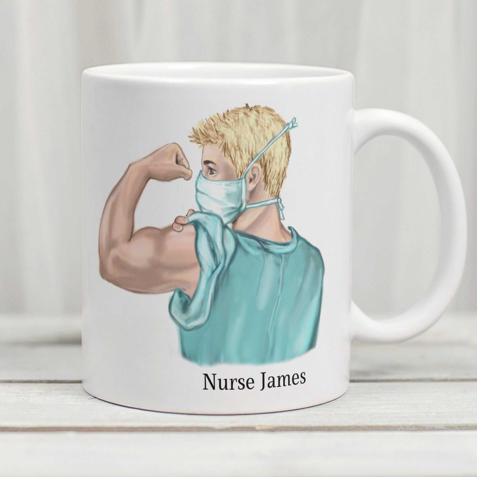 Personalised Male Nurse Mug, Nurse Gifts For Him, Male Nurse Gifts, Personalised Doctor Mug, Personalised Medic Mug, Male Nurse Mug