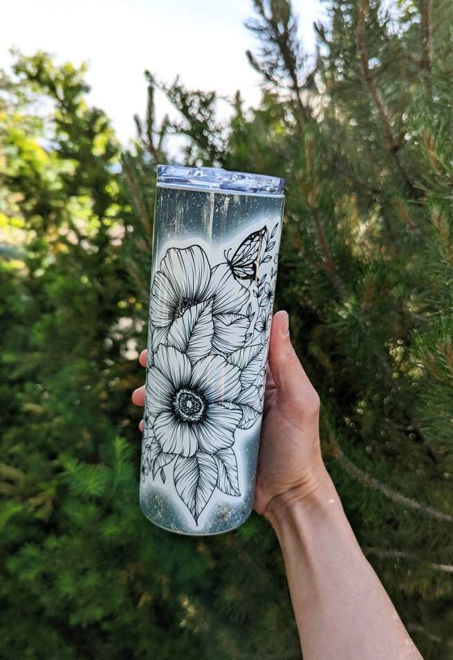 Beautiful Floral Tumbler | Flowers Tumbler