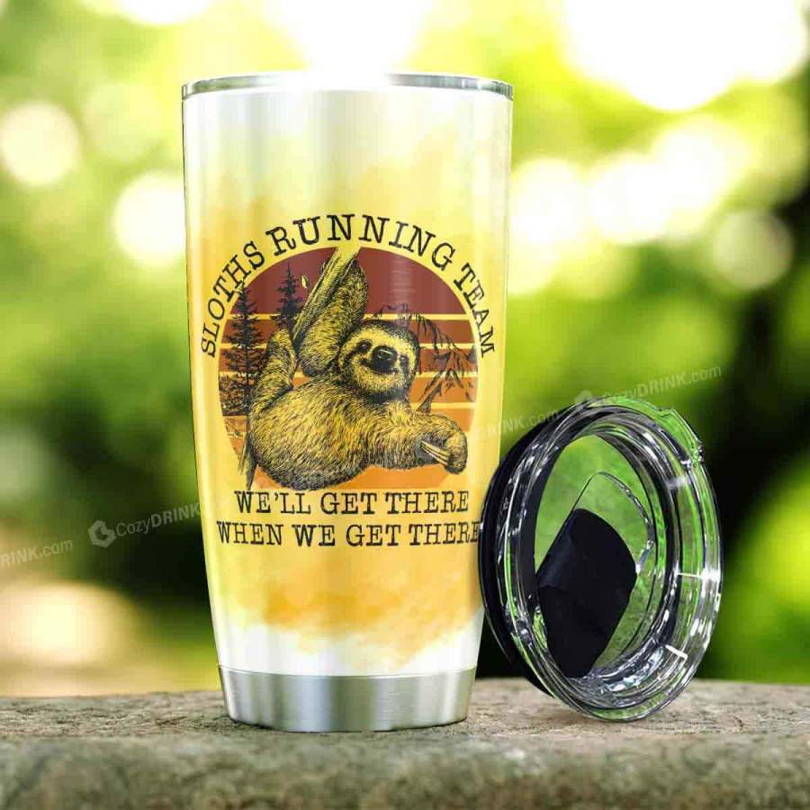 Sloth Running Team Stainless Steel Tumbler P98T9