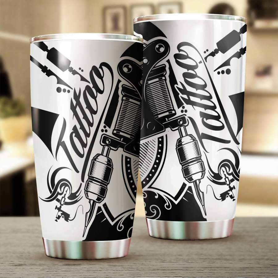 Beautiful Tattoo Art Stainless Steel Tumbler