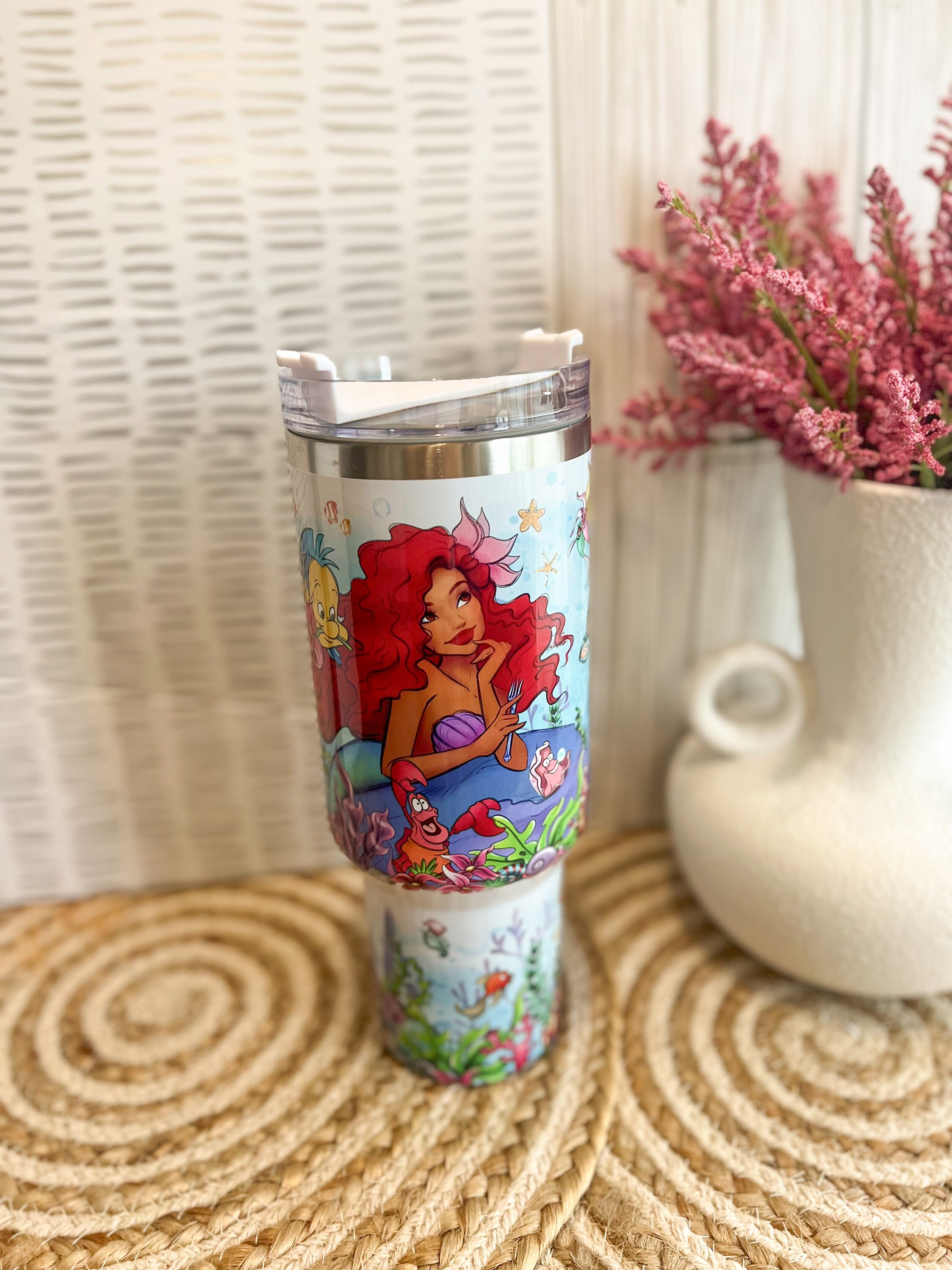 Mermaid tumbler | mermaid 40 oz tumbler | 40 oz tumbler| travel mug| Kawaii mug |Magic park