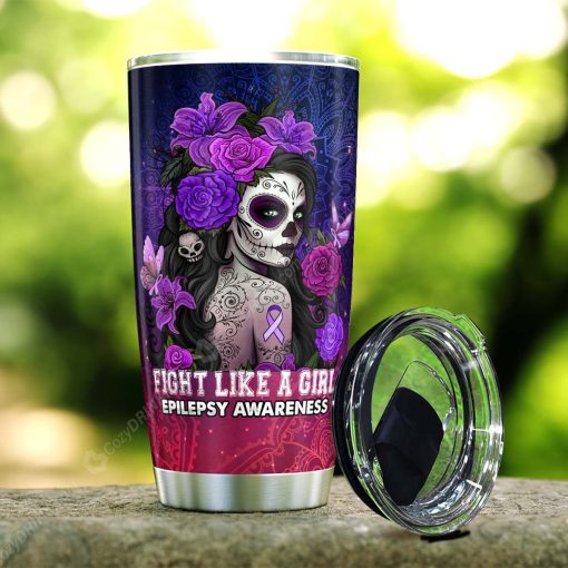 Fight Like A Girl Stainless Steel Tumbler