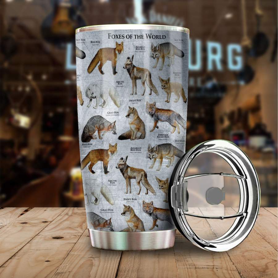 Foxes Of The World Stainless Steel Tumbler