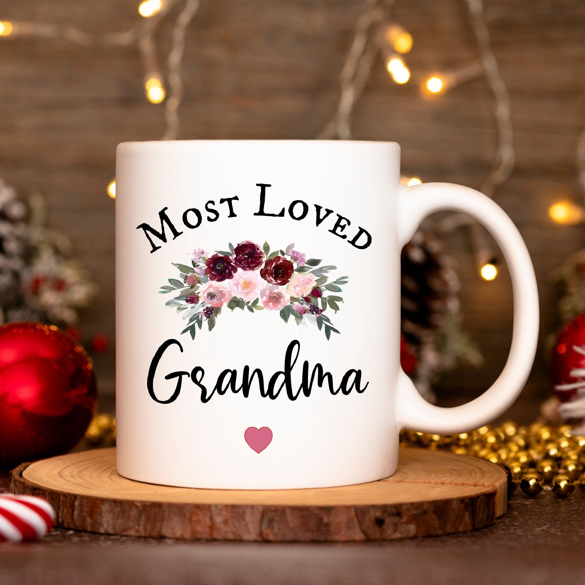 New Grandma Mug, Most Loved Grandma Coffee Mug, New Grandma Gift, Future Grandma Gift, New Baby Announcement, Pregnancy announcement