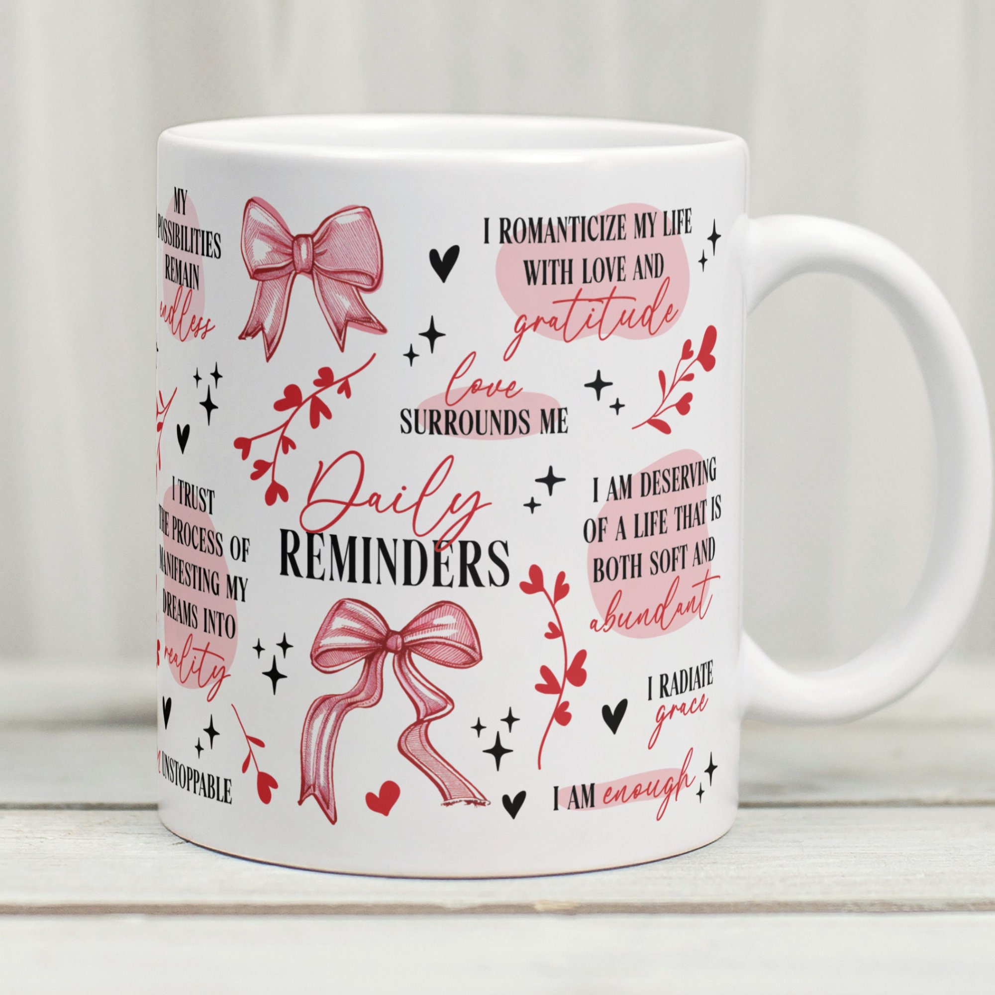 Soft Girl Era Mug, Daily Reminder Affirmations Mug, Positive Affirmations Mug, Daily Affirmations Mug, Affirmation Mug, Law Of Attraction