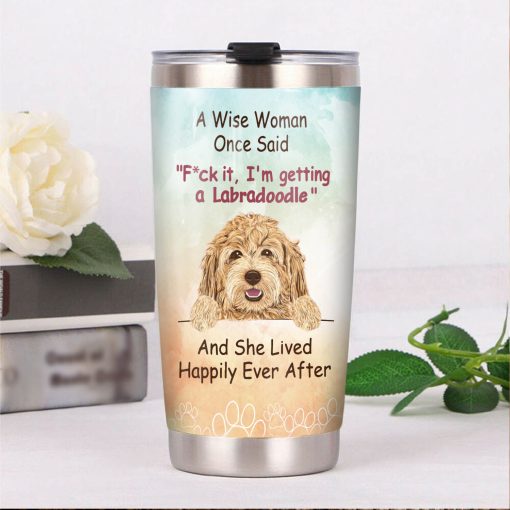 Labradoodle Dog Steel Tumbler, Gift For Boyfriend, Good Mother Day Gifts, Mother’S Day Gifts, Good Gifts For Mom, Gift For Husband