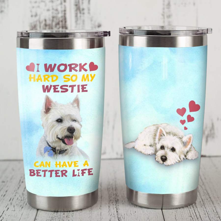 Westie Dog Steel Tumbler MR1203 68O43