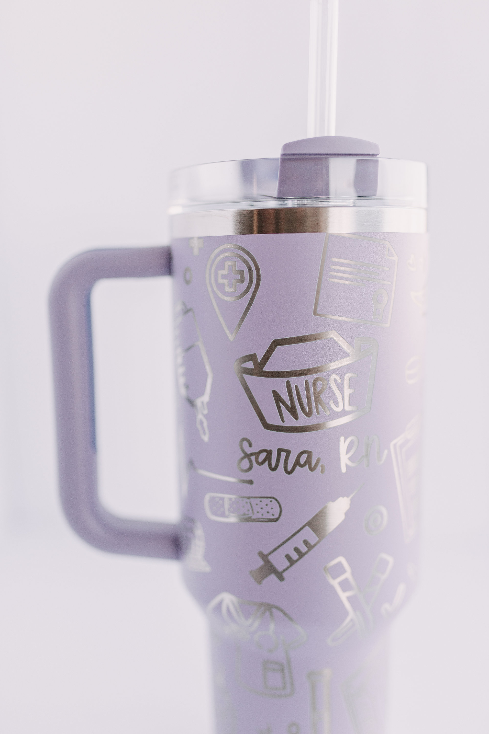 Stanley 40oz tumbler | Nurse Design Personalized Custom Engraved