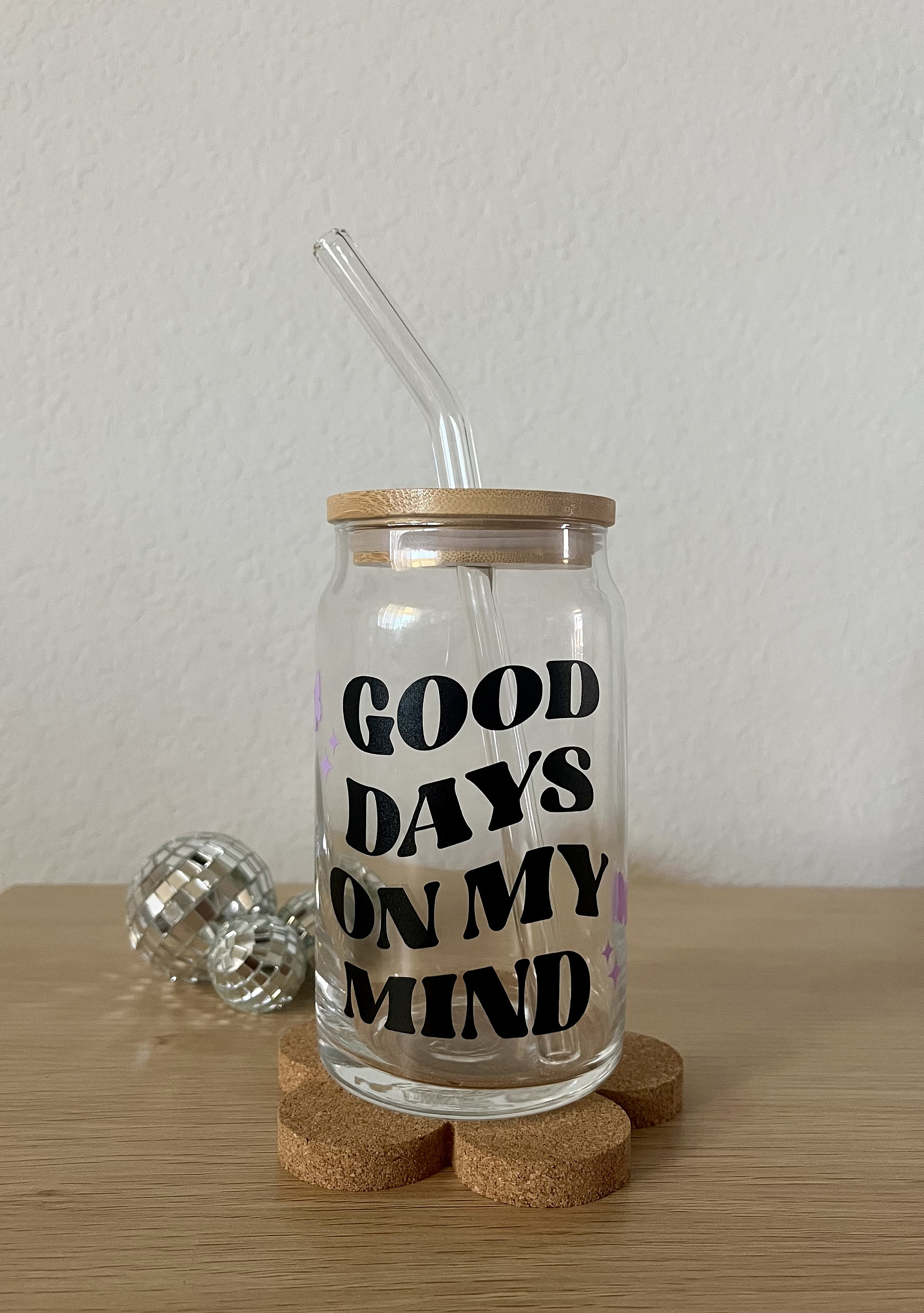 good days on my mind glass tumbler, sza glass cup, good days sza, aesthetic glass cup