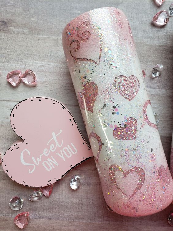 Pink Hearts Tumbler