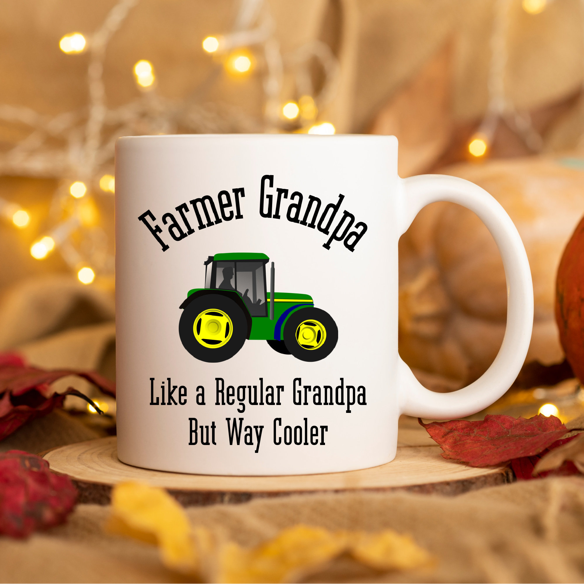 Farmer Grandpa Mug Funny Mug for Grandpa Father’s Day Mug Farming Tractor Gifts Pregnancy Announcement Gift for Farmers Funny Farmer Mug