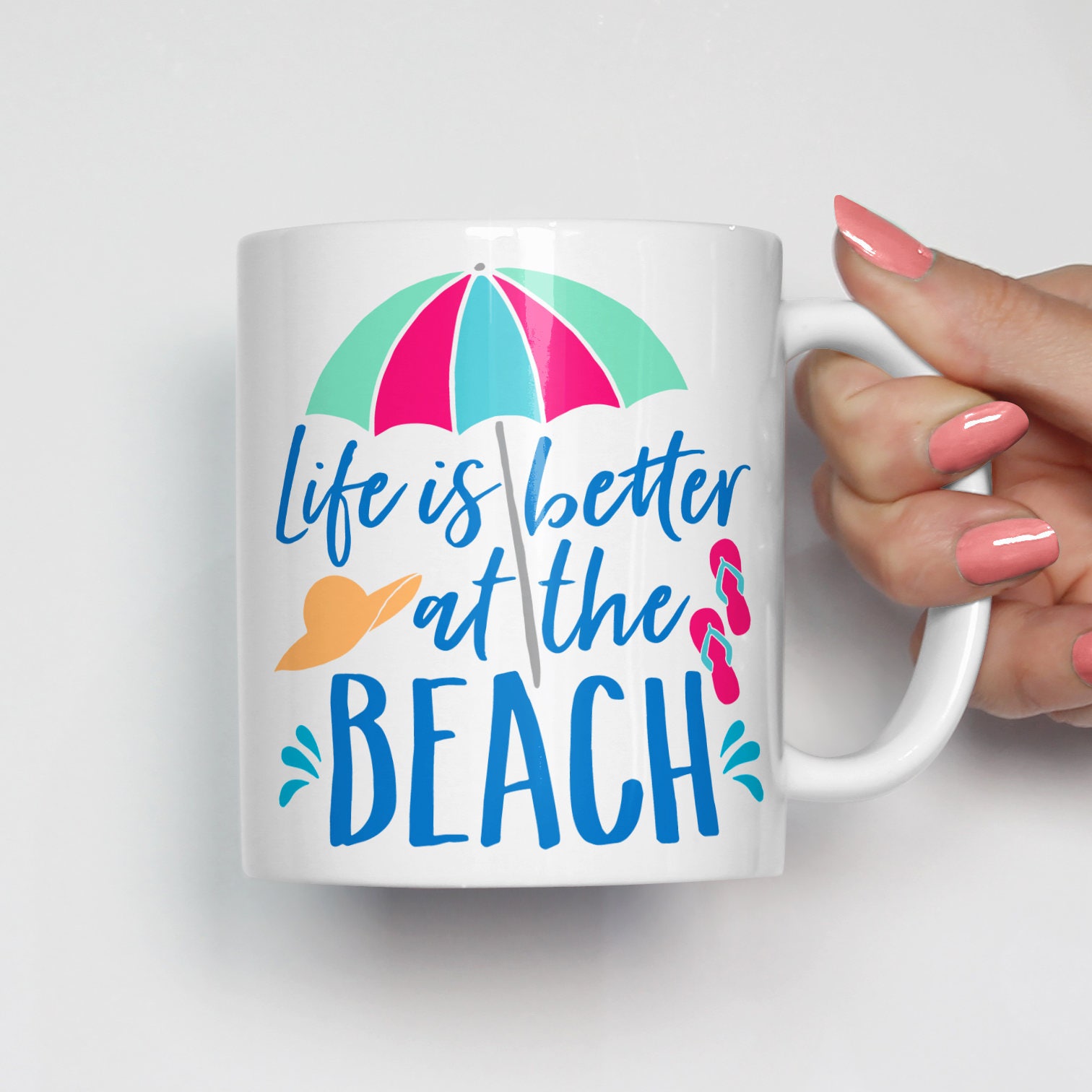 Summer Outdoors, Summer Beach Mug, Life is Better at the Beach, Summer Mug, Summer Love Design, Coffee Mug, Gift for Friend, Mug Gift 0187