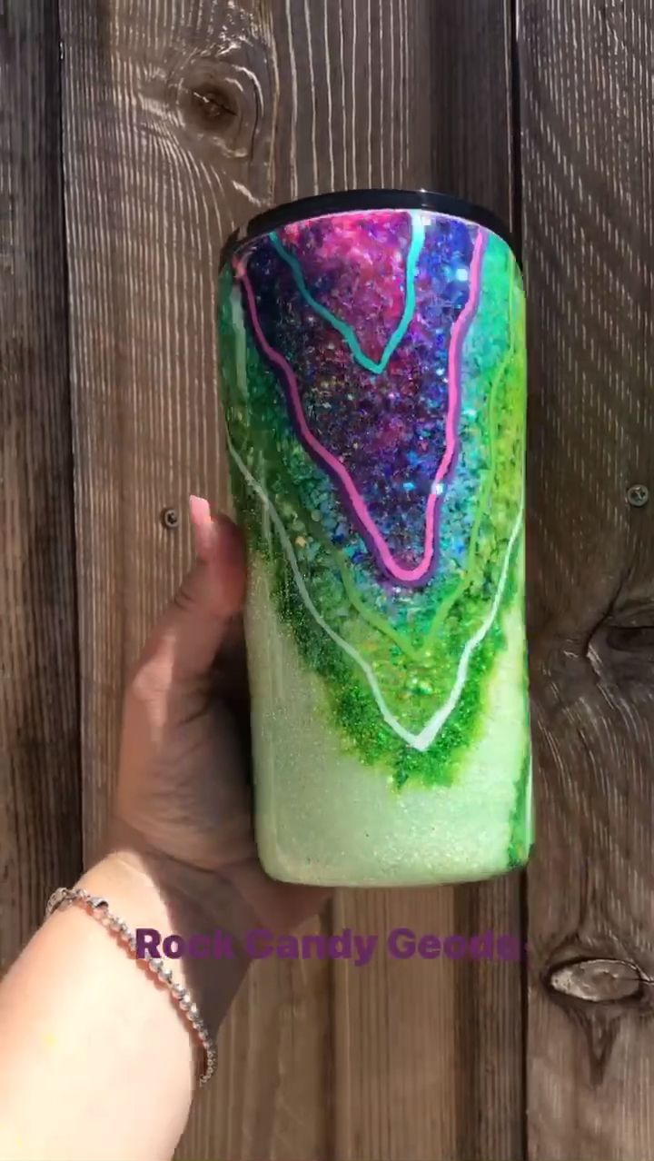 Rock Candy Geode Glitter Tumbler