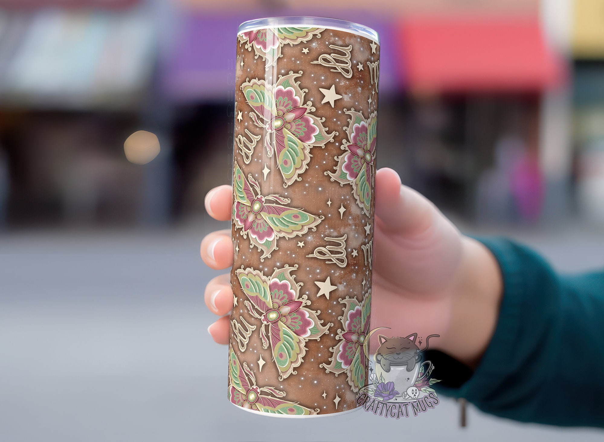 Moth Tumbler | Beautiful Tumbler | Virgo Tumbler