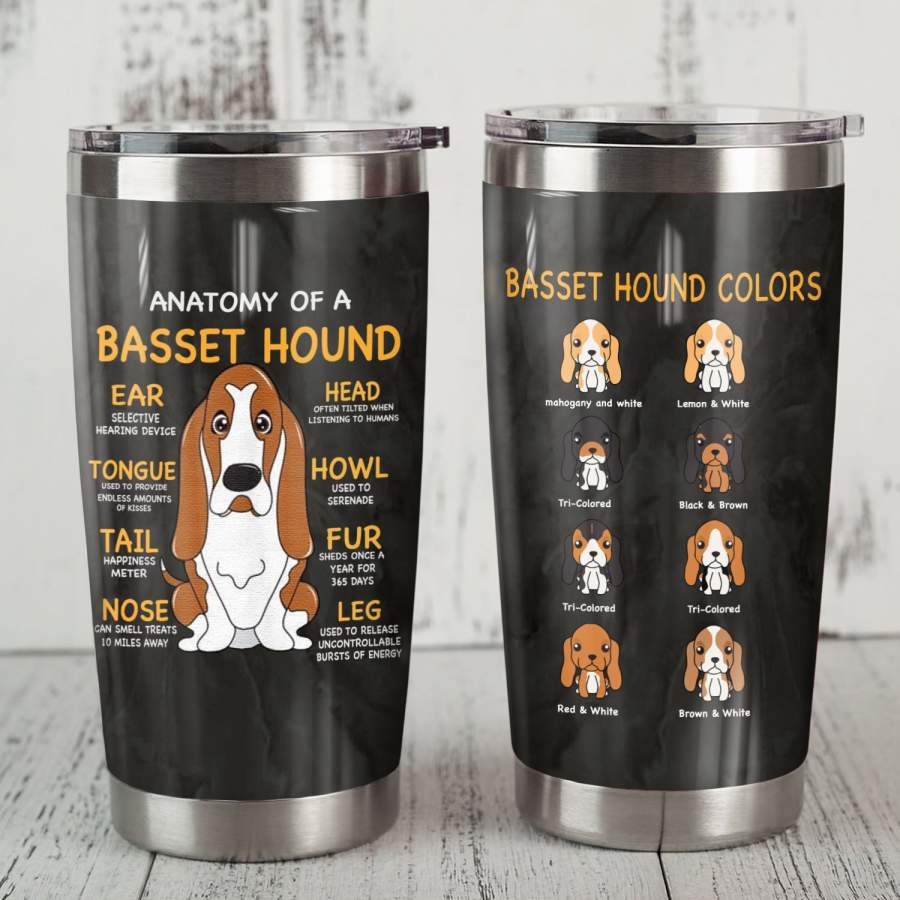 Basset Hound Dog Steel Tumbler MR1204 87O49