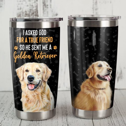 Golden Retriever Dog Steel Tumbler, Good Gifts For Mom, Christmas Gifts For Sister, Best Gifts For Dad, Gift For Boyfriend, Gift For Sister