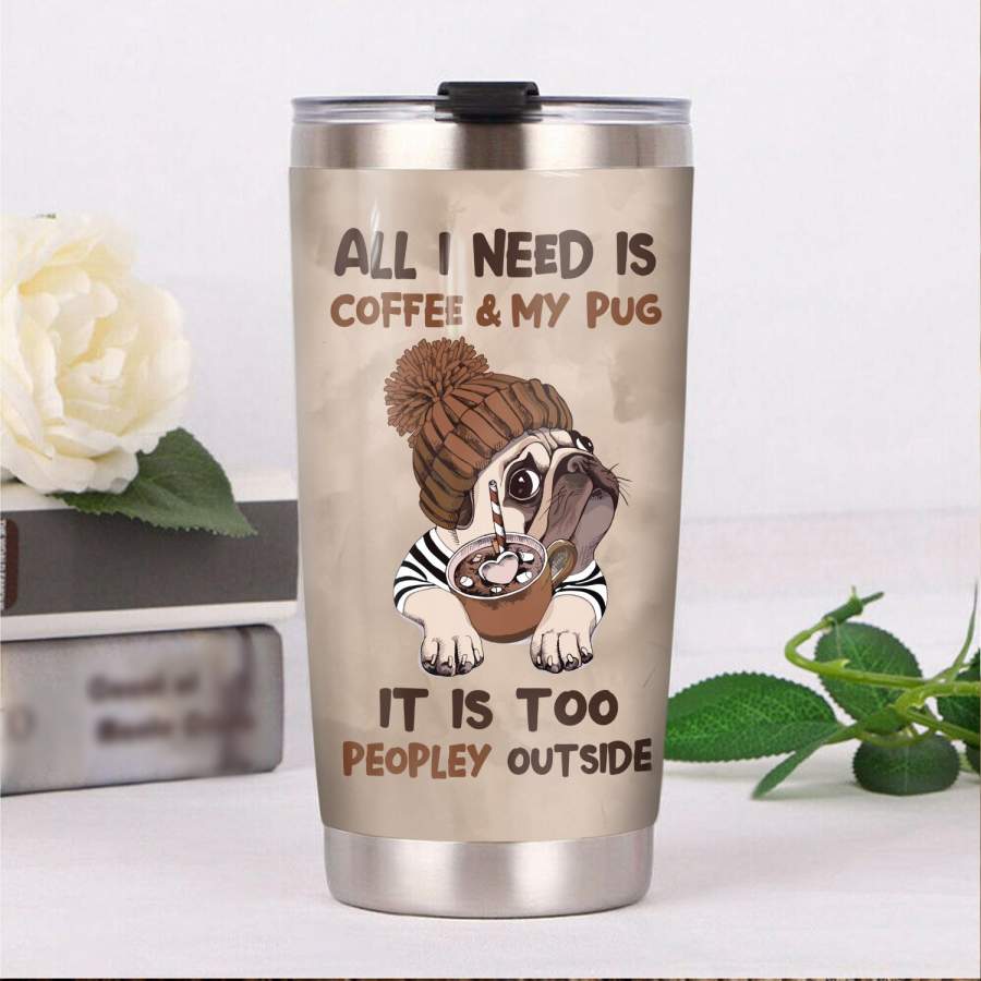 Pug Dog Steel Tumbler FB0303 85O33