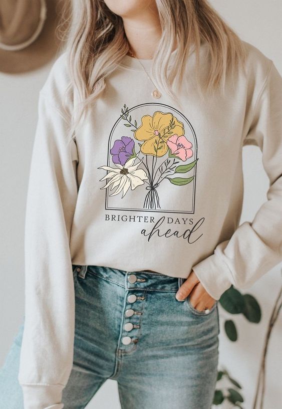 Brighter Days Ahead Floral Bouquet T-Shirt