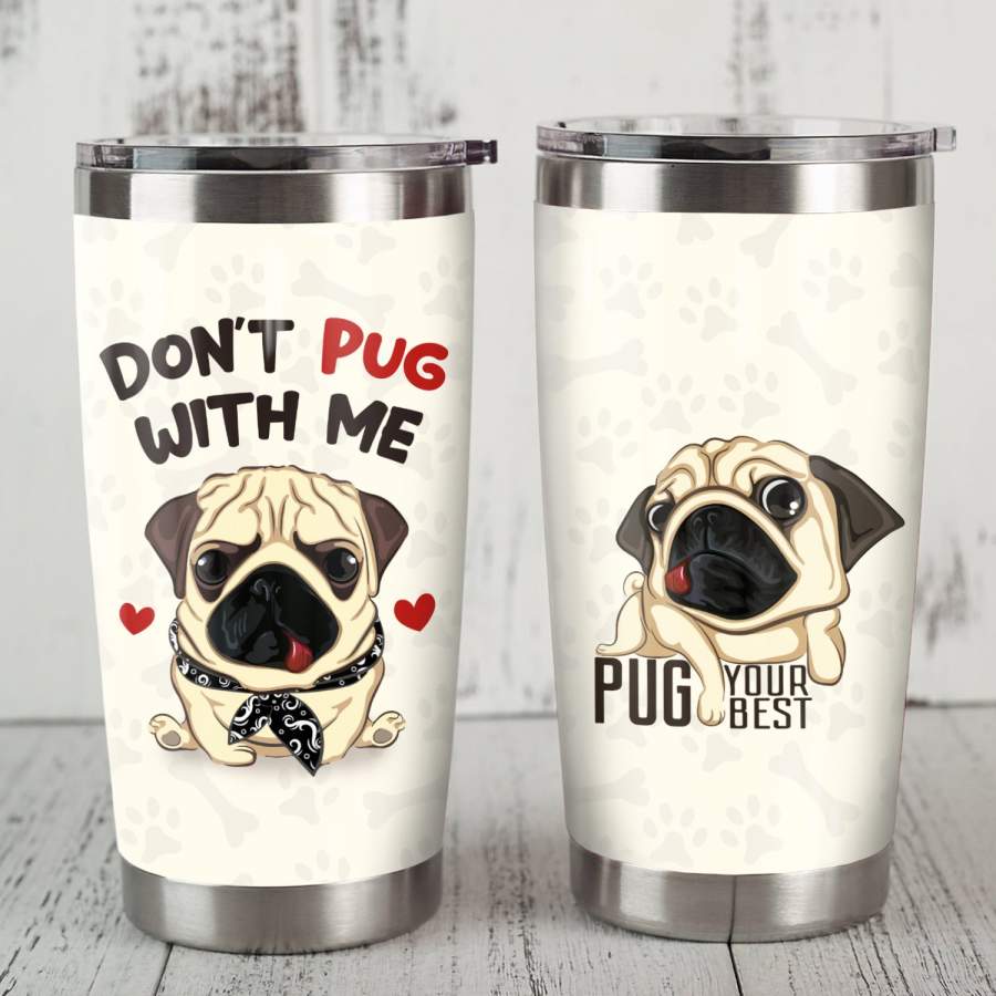 Pug Dog Steel Tumbler FB0304 68O47