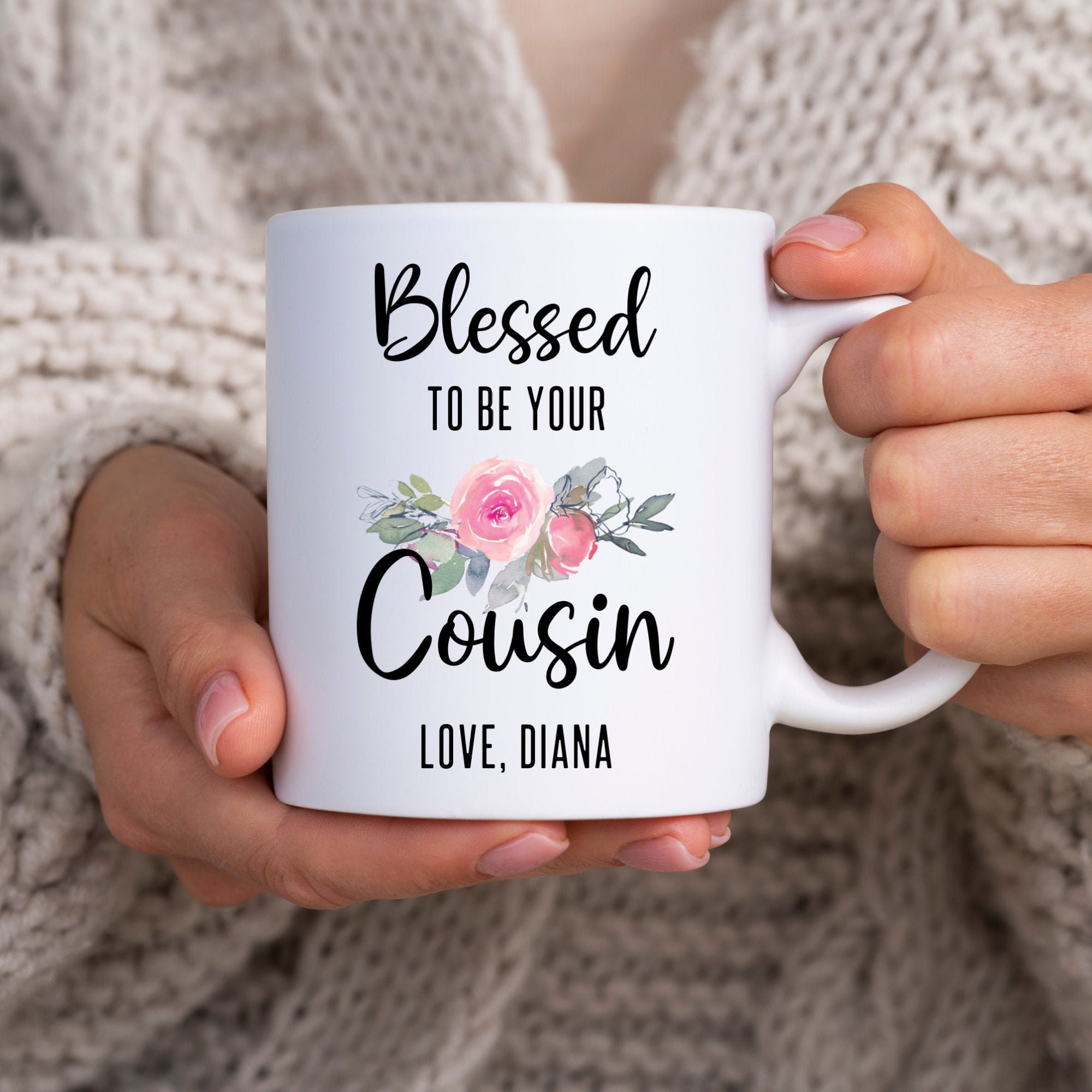 Mug for Cousins Cousin Gift Cousin Birthday Gifts Personalized Blessed to be Your Cousin Christmas Gift Custom Cousin Mug Soul Sisters Mug