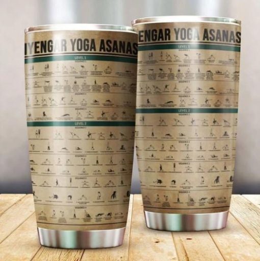 Yoga Asanas Stainless Steel Insulated Tumbler Cups, Gifts For Grandma, Gifts For Friends Birthday, Gift For Brother, Gift For Girlfriend